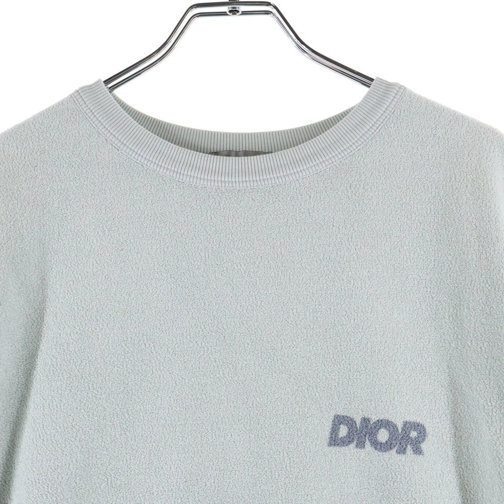 DIOR(ディオール) ロゴプリントタオル生地コットン半袖Tシャツ カットソー ブルー 393J696G0858