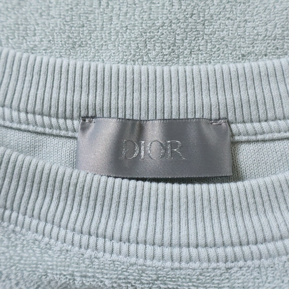 DIOR(ディオール) ロゴプリントタオル生地コットン半袖Tシャツ カットソー ブルー 393J696G0858