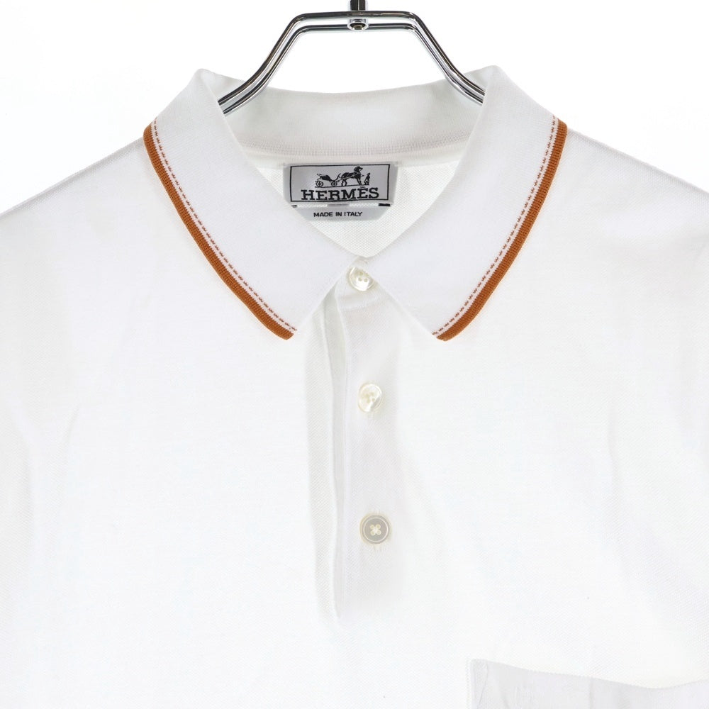 HERMES(エルメス) Piqures Sellier Polo Shirt ピクレス セリエ ポロシャツ ホワイト