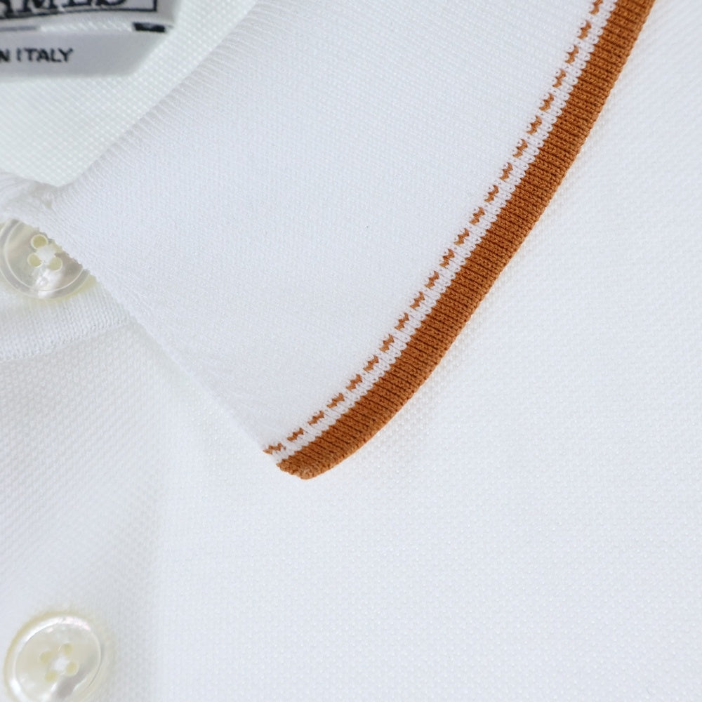 HERMES(エルメス) Piqures Sellier Polo Shirt ピクレス セリエ ポロシャツ ホワイト
