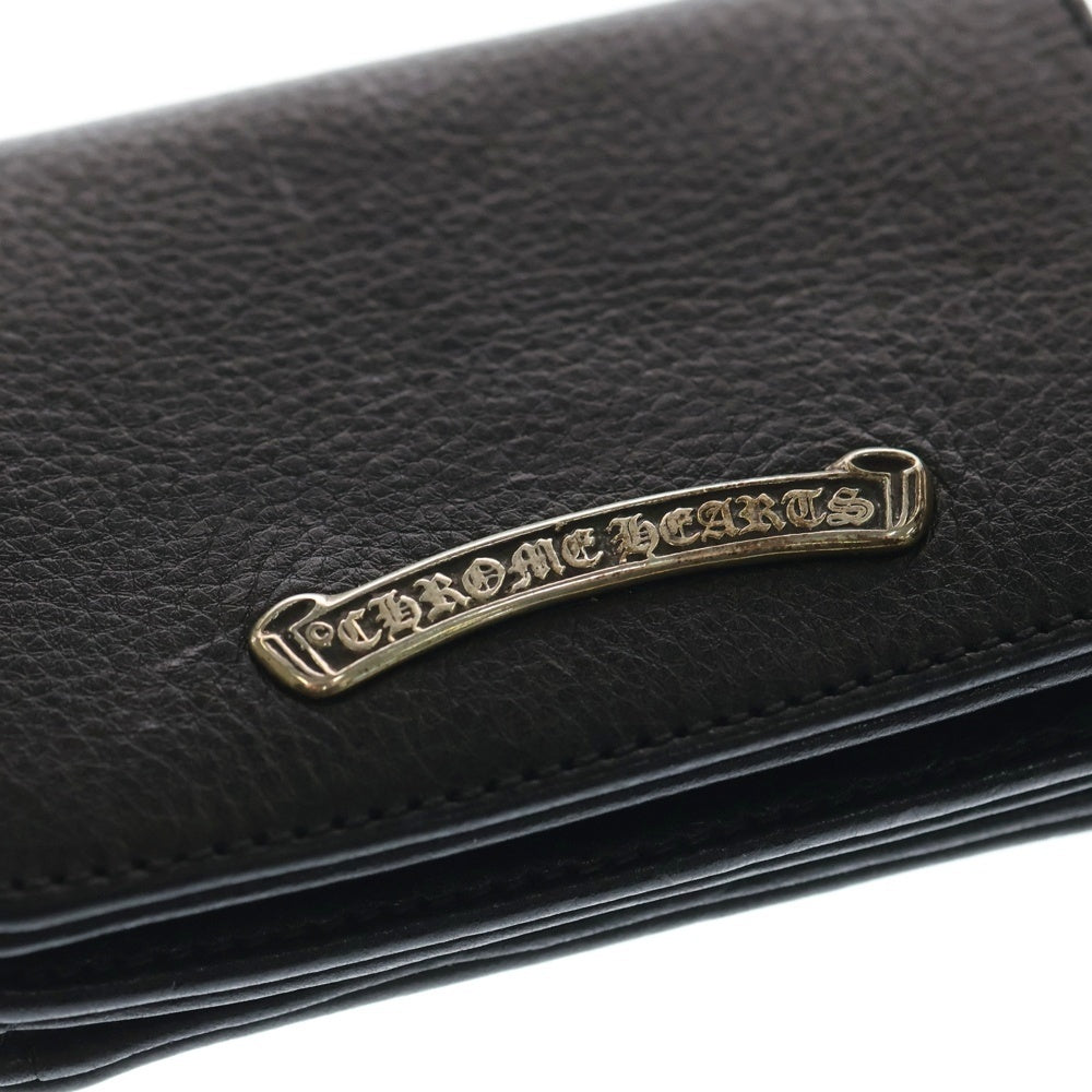 CHROME HEARTS(クロムハーツ) CRD CSE3PKTWDV1 アーチロゴプレート3ポケットレザーカードケース ブラック
