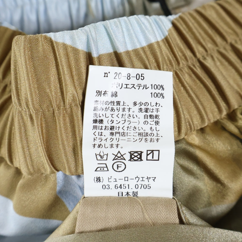 NO BRAND(ノーブランド) SEMOH セモー Graphic Pants グラフィック ワイドパンツ ベージュ