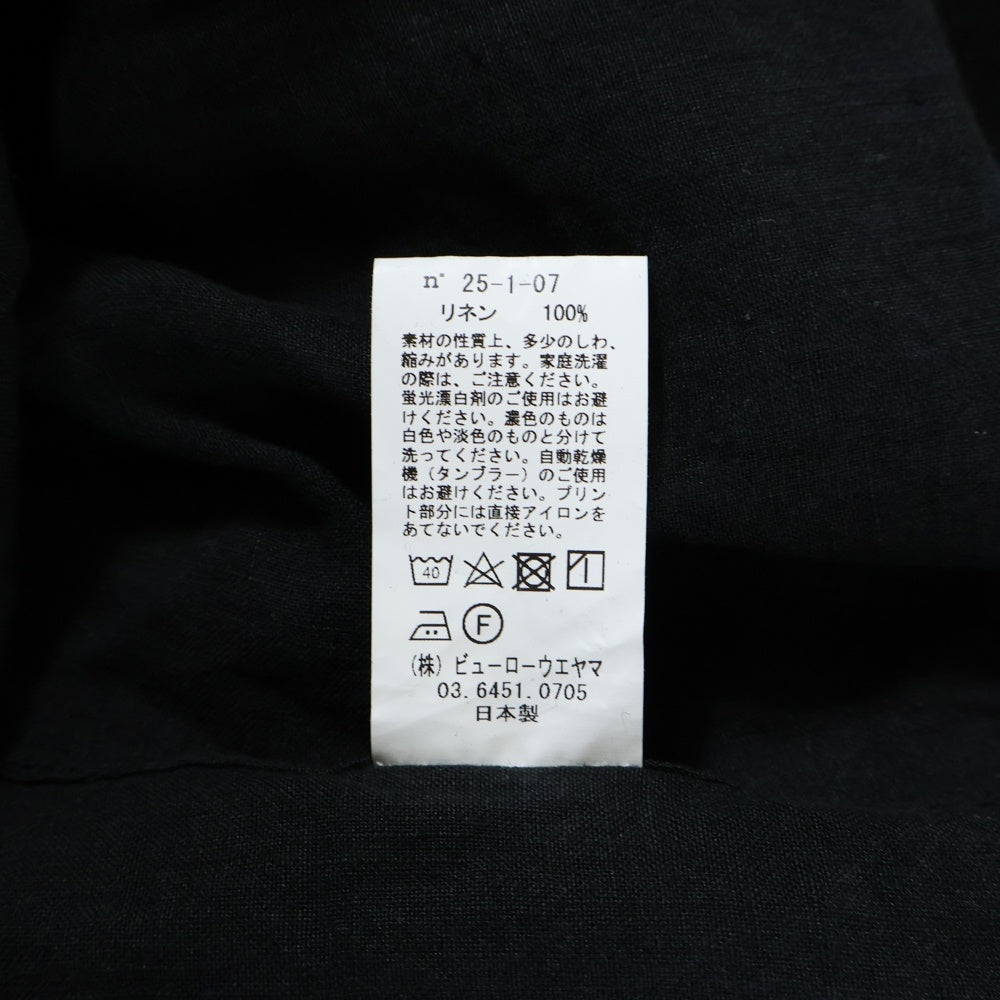 NO BRAND(ノーブランド) SEMOH セモー Front Logo Shirts フロントロゴプリント 長袖シャツ ブラック