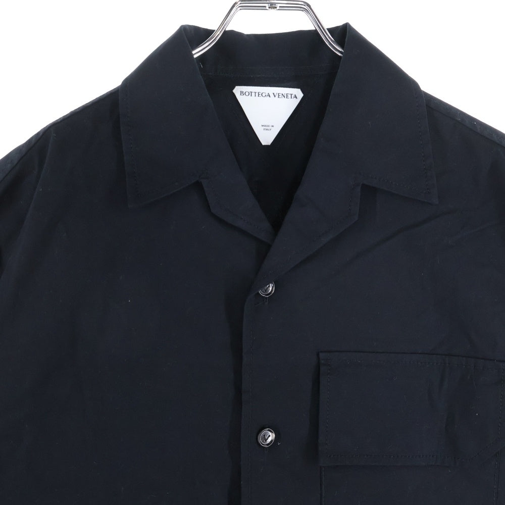 BOTTEGA VENETA(ボッテガヴェネタ) Over Size Shirts オーバーサイズ 開襟コットン半袖シャツ ブラック 666291 V08U0