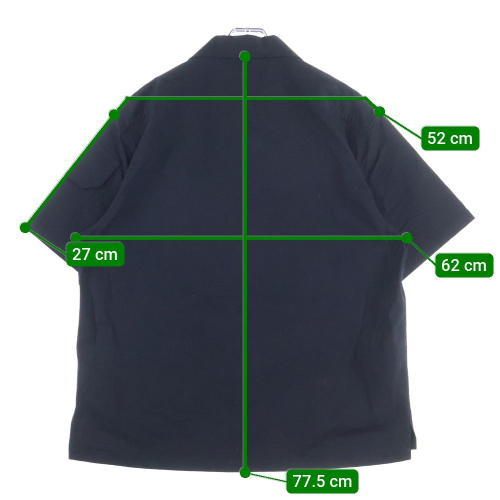 BOTTEGA VENETA(ボッテガヴェネタ) Over Size Shirts オーバーサイズ 開襟コットン半袖シャツ ブラック 666291 V08U0