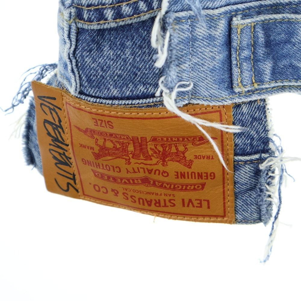 VETEMENTS(ヴェトモン) 18AW Tribal Sticker Oversize Denim Jacket トライバル ステッカー オーバーサイズデニムジャケット インディゴ WAH19JA111