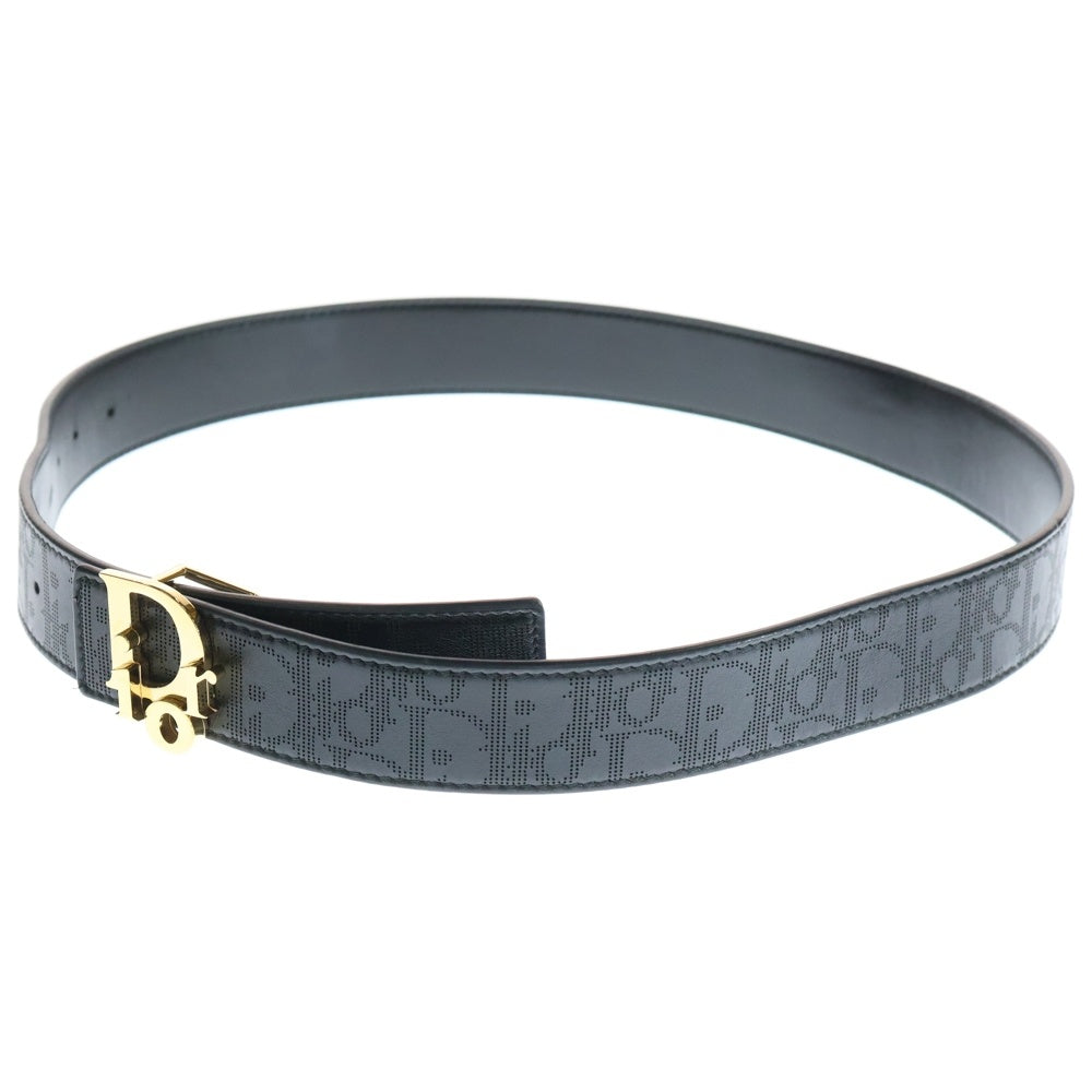 DIOR(ディオール) CD ICON BELT 40MM ロゴアイコンレザーベルト ブラック