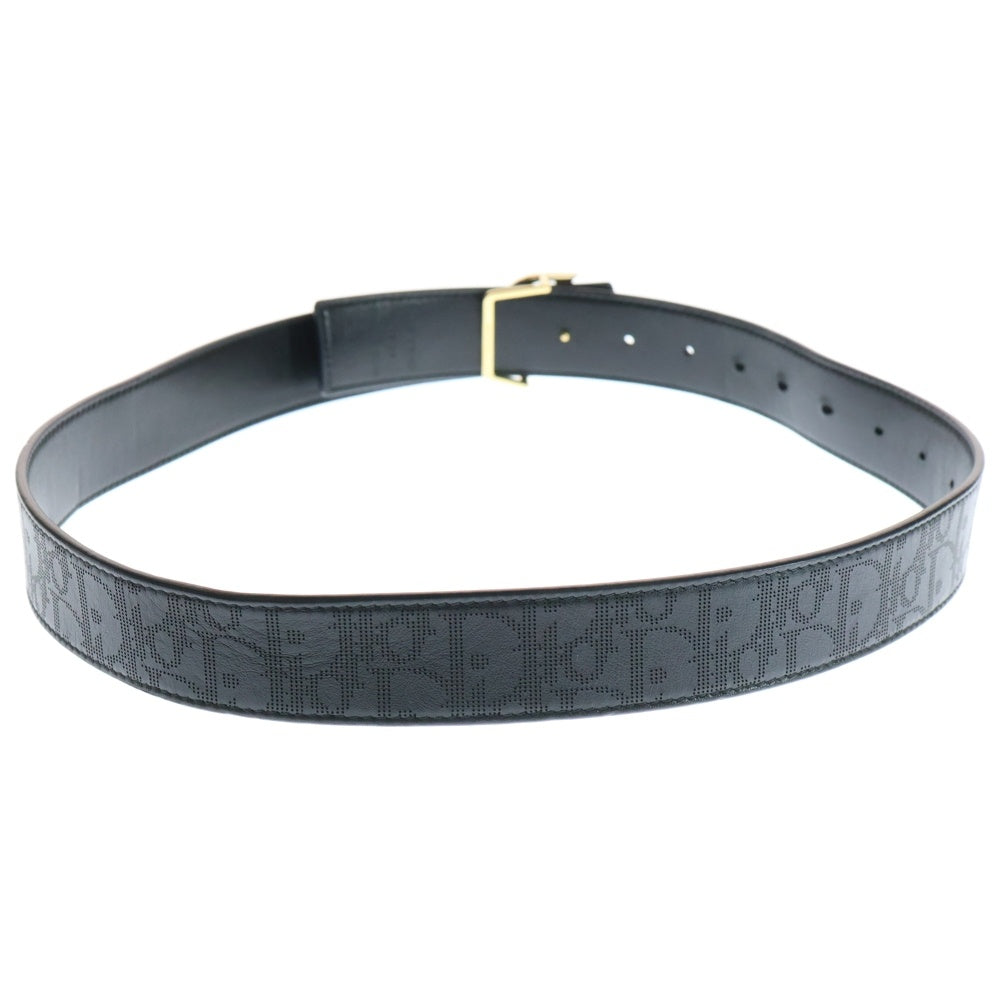 DIOR(ディオール) CD ICON BELT 40MM ロゴアイコンレザーベルト ブラック