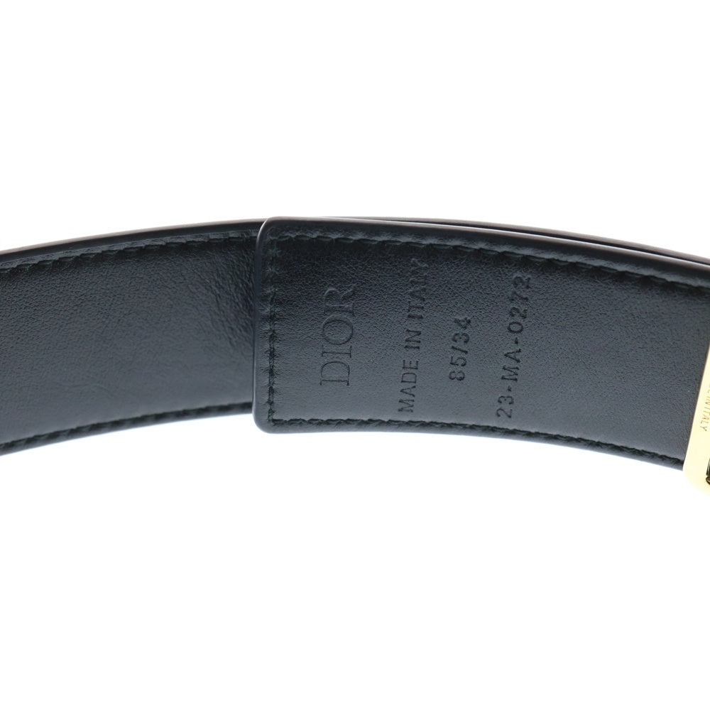 DIOR(ディオール) CD ICON BELT 40MM ロゴアイコンレザーベルト ブラック