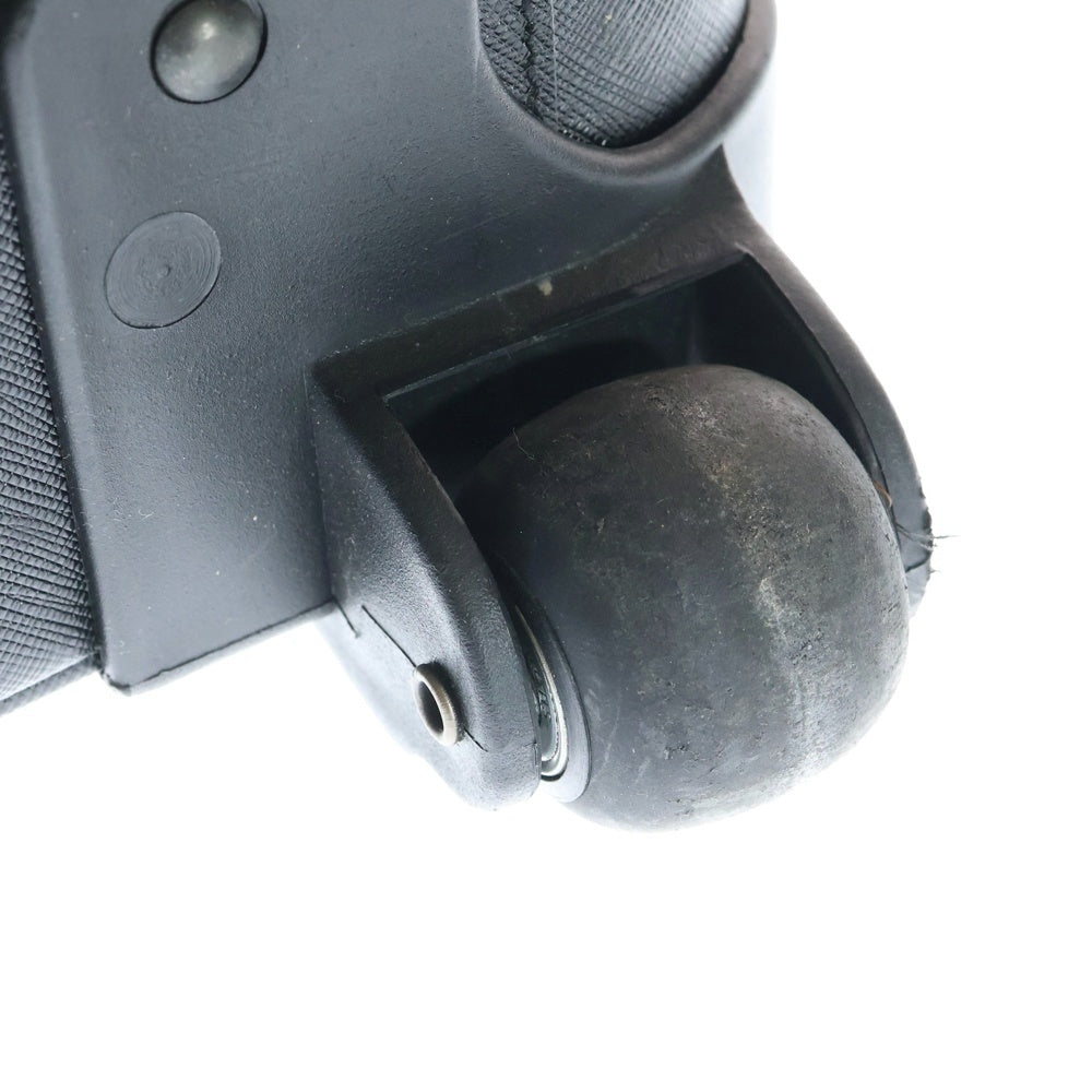 PRADA(プラダ) サフィアーノ トライアングルロゴ レザーキャリーケース ブラック