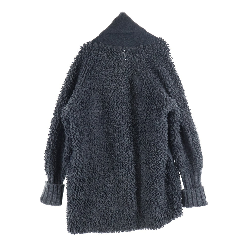 DIESEL(ディーゼル) ショールカラー ボアフリースカーディガン グレー