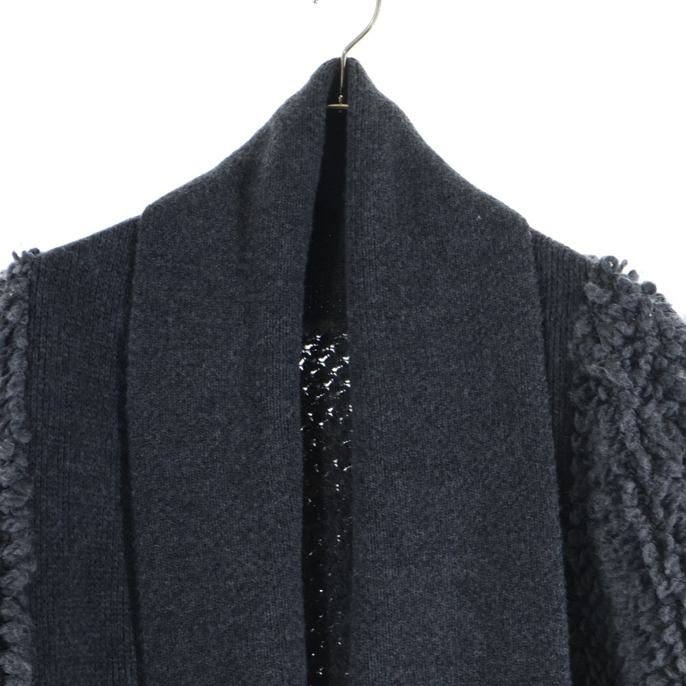 DIESEL(ディーゼル) ショールカラー ボアフリースカーディガン グレー