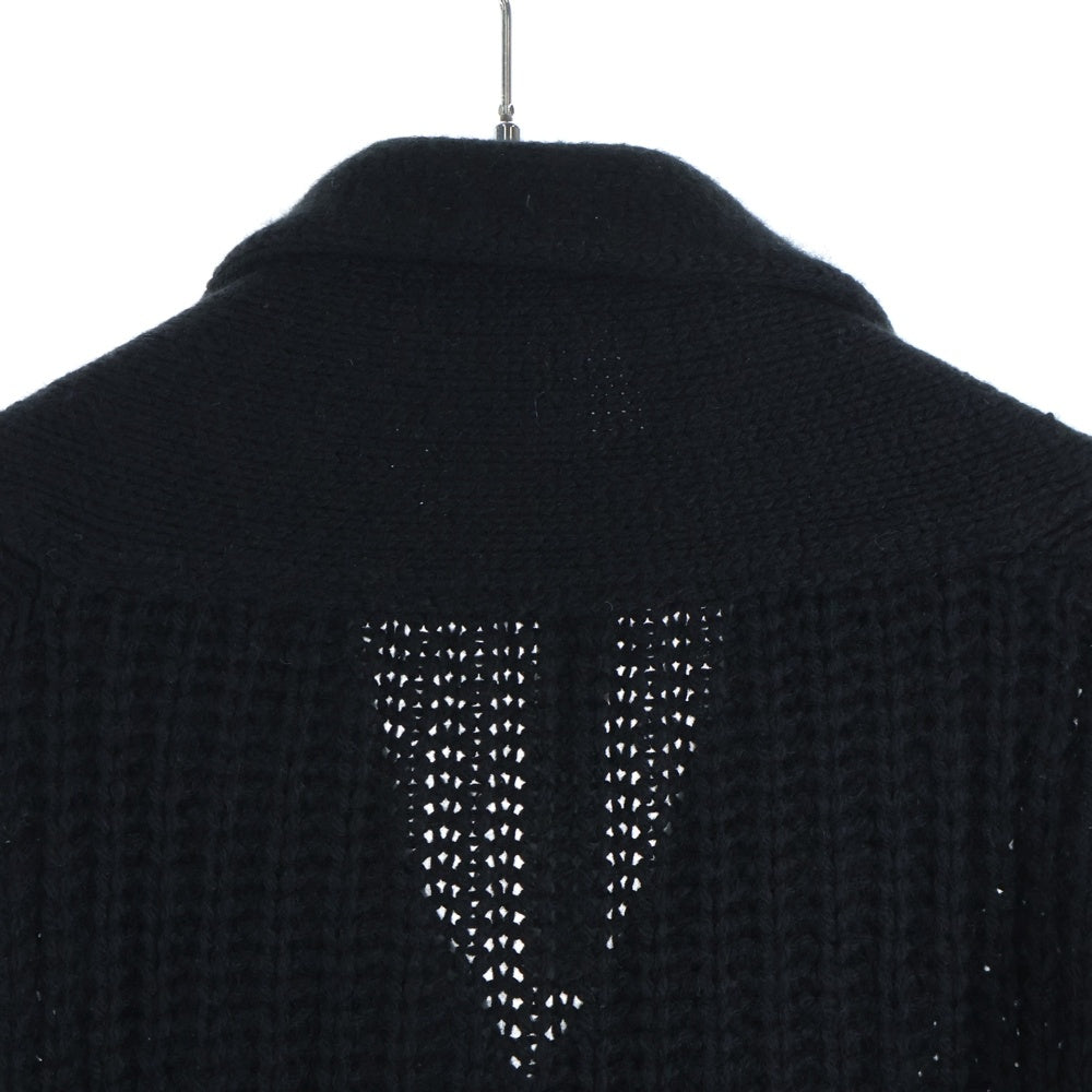 CHROME HEARTS(クロムハーツ) CASHMERE CARDIGAN クロスボールボタン ショールカラー カシミヤニットカーディガン ブラック
