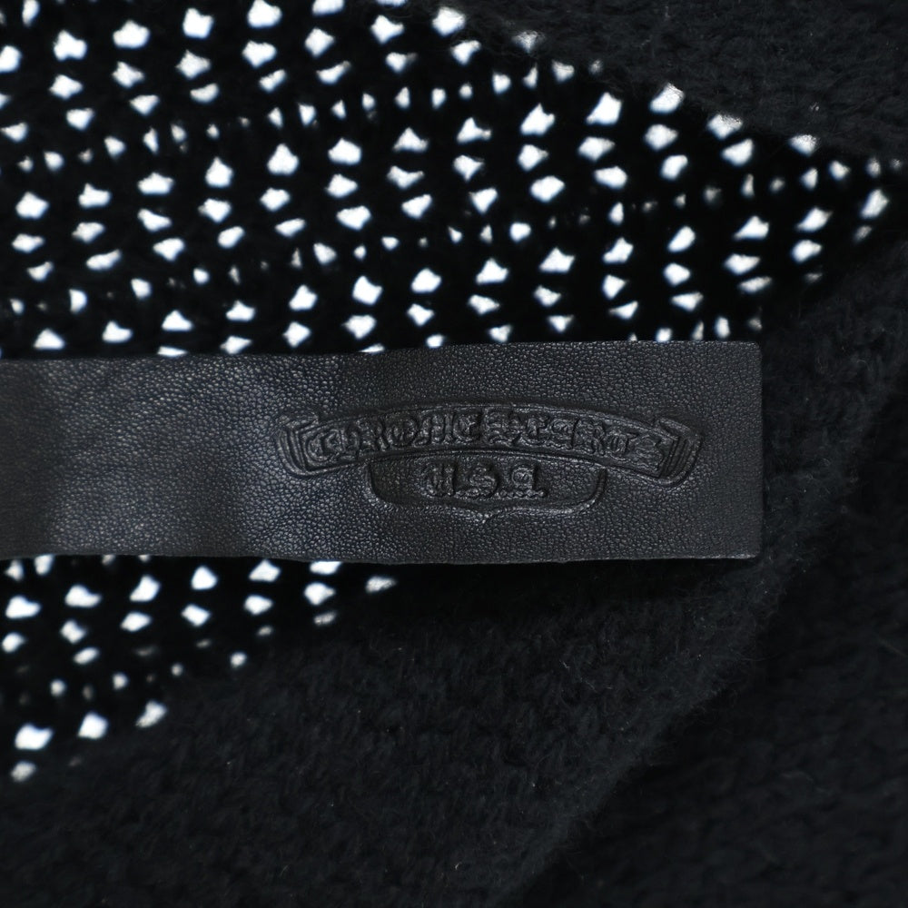 CHROME HEARTS(クロムハーツ) CASHMERE CARDIGAN クロスボールボタン ショールカラー カシミヤニットカーディガン ブラック