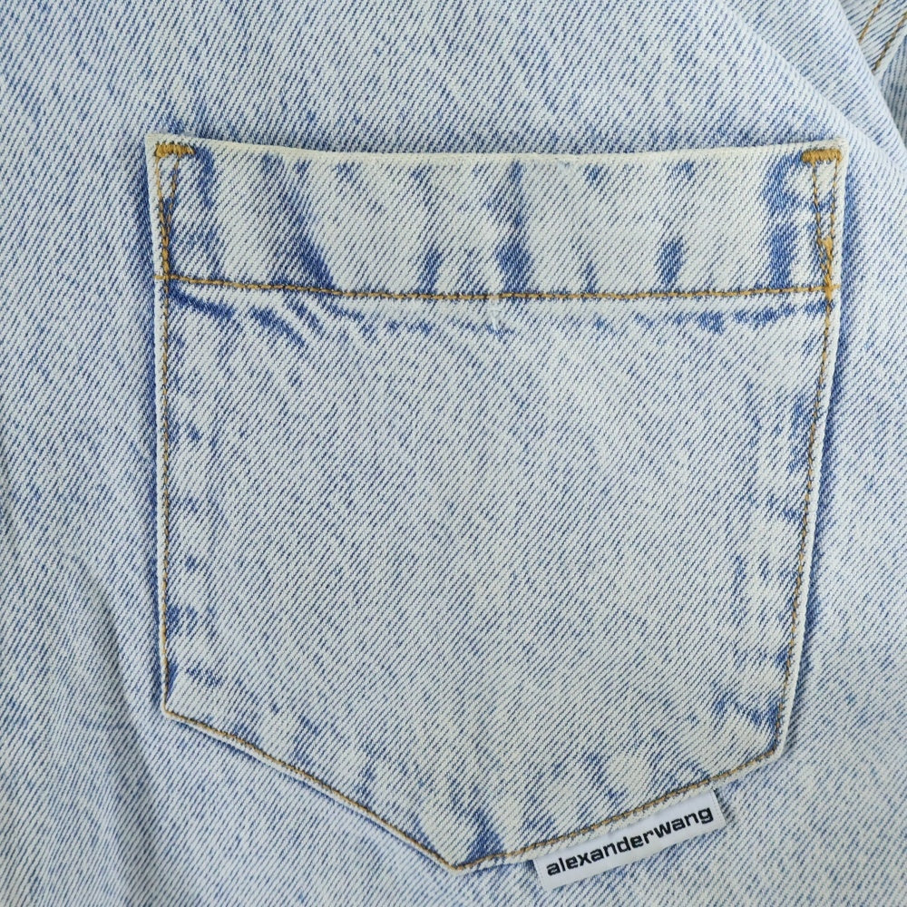 ALEXANDER WANG(アレキサンダーワン) Padded Denim Jacket 裏地キルティング オーバーサイズ デニムジャケット インディゴ