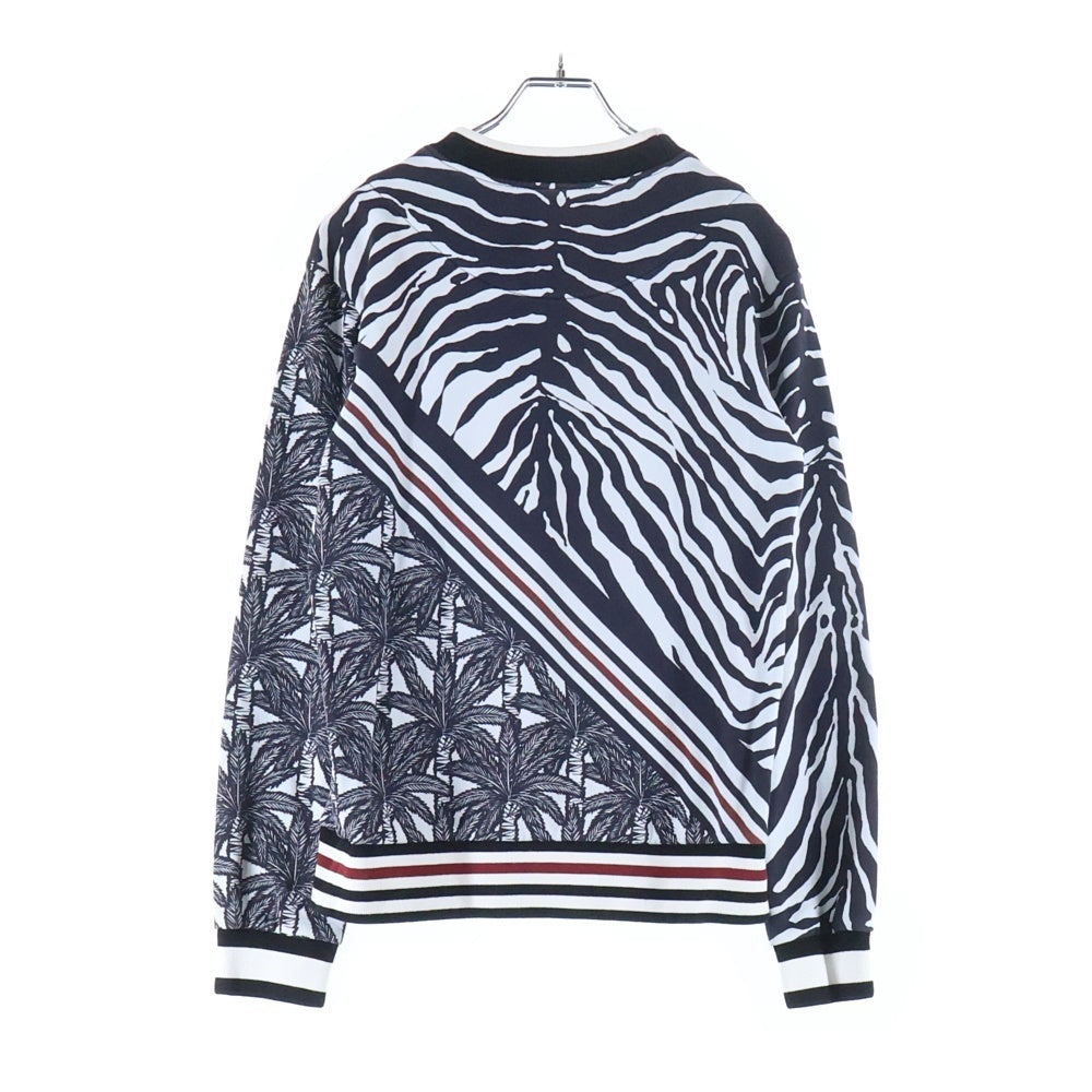 DOLCE & GABBANA(ドルチェアンドガッバーナ) Zebra Palm Tree Print Sweatshirt ゼブラパームツリープリントスウェットシャツ ブラック/ホワイト G9IE3T
