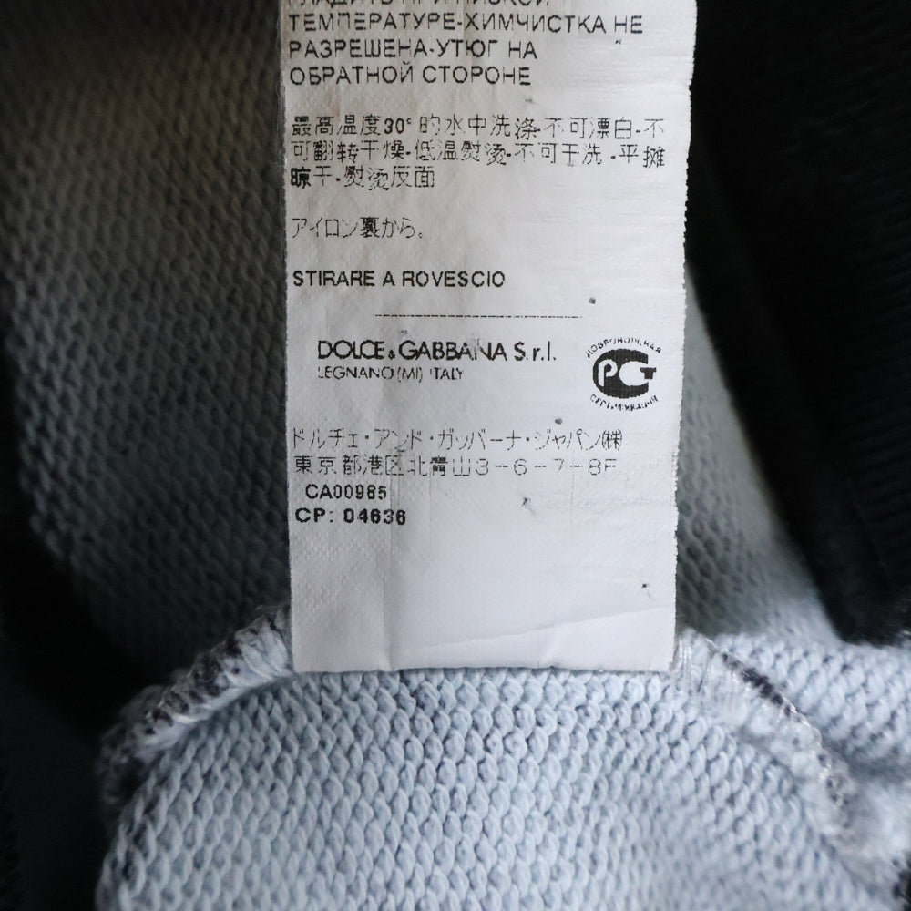 DOLCE & GABBANA(ドルチェアンドガッバーナ) Zebra Palm Tree Print Sweatshirt ゼブラパームツリープリントスウェットシャツ ブラック/ホワイト G9IE3T