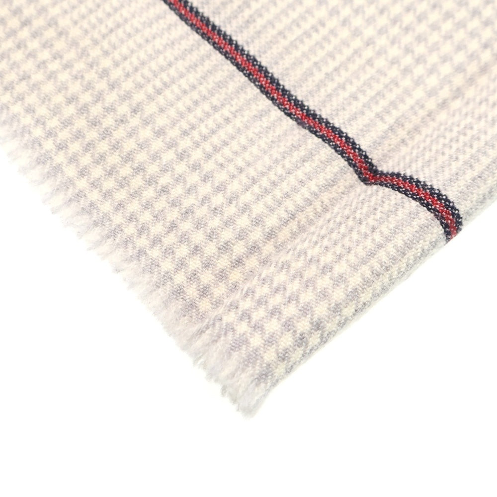 GUCCI(グッチ) ストライプ ウールマフラー グレー レディース