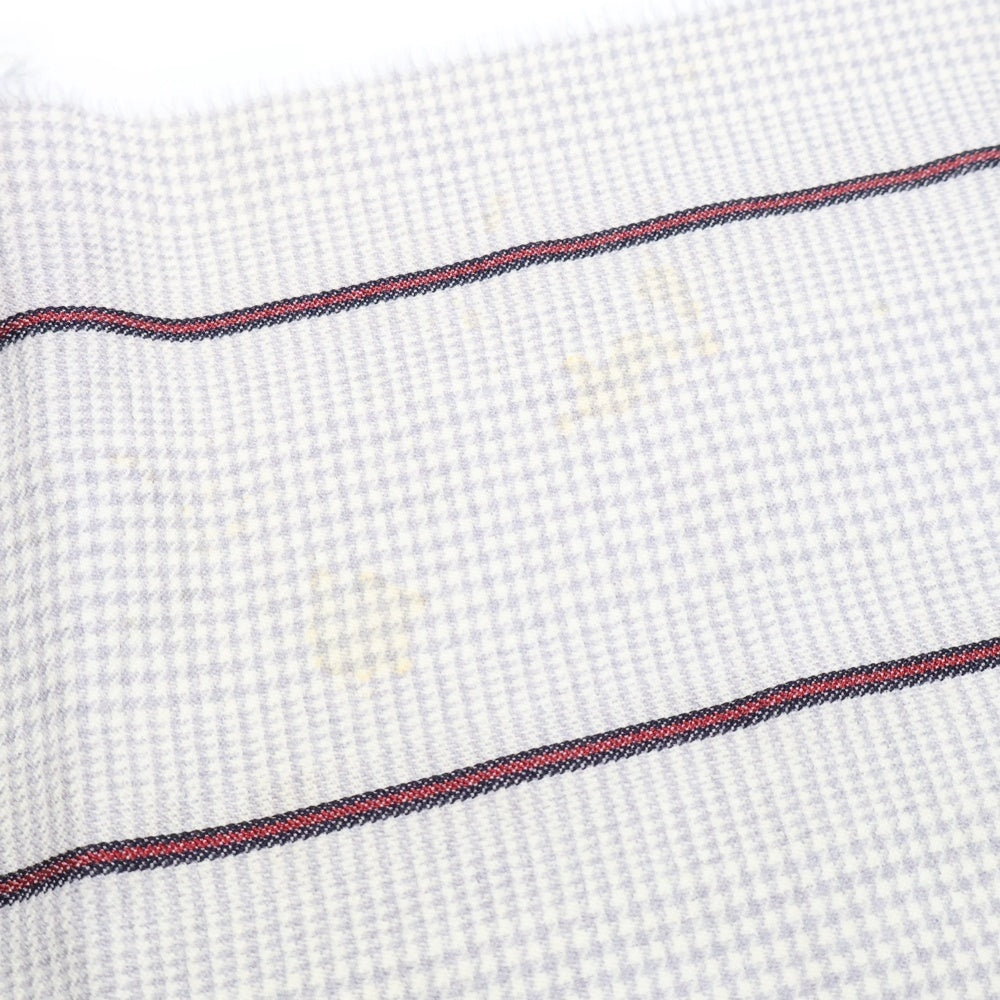 GUCCI ストライプ マフラー GUCCI(グッチ) ストライプ ウールマフラー グレー レディース