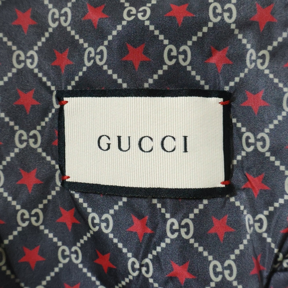 GUCCI(グッチ) GGスター ウインドブレイカー 総柄ジャケット レッド/ブラック 574201 ZABVU