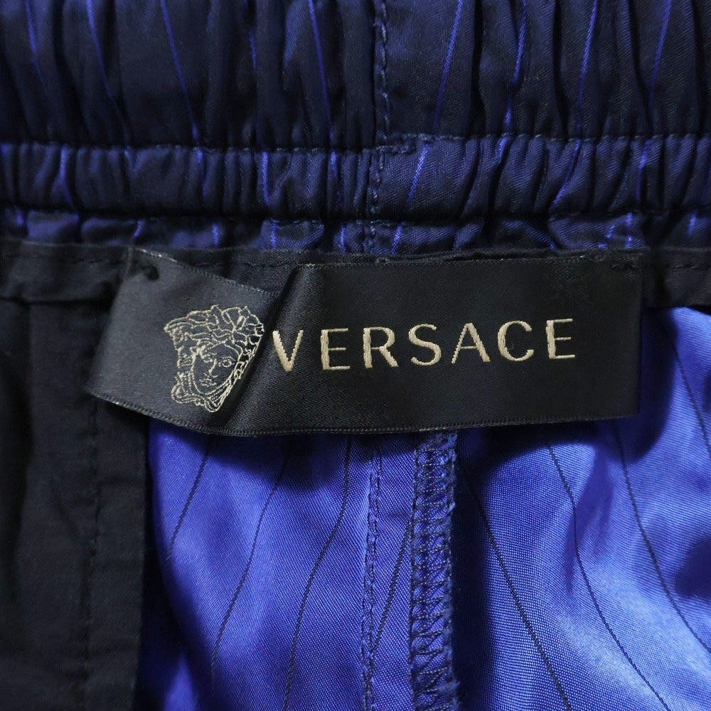 VERSACE(ヴェルサーチ) NYLON STRIPED PANTS ナイロン ストライプ パンツ ブルー A85209