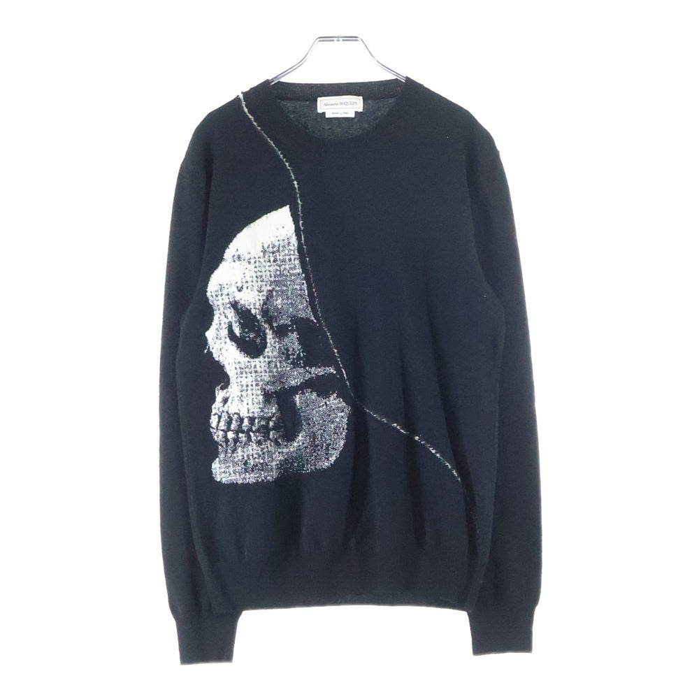 Alexander McQueen(アレキサンダーマックイーン) Skull Wool Sweater スカル ウール ニットセーター ブラック 587031‐Q1ALO