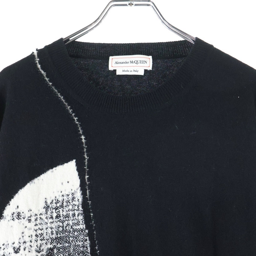 Alexander McQueen(アレキサンダーマックイーン) Skull Wool Sweater スカル ウール ニットセーター ブラック 587031‐Q1ALO