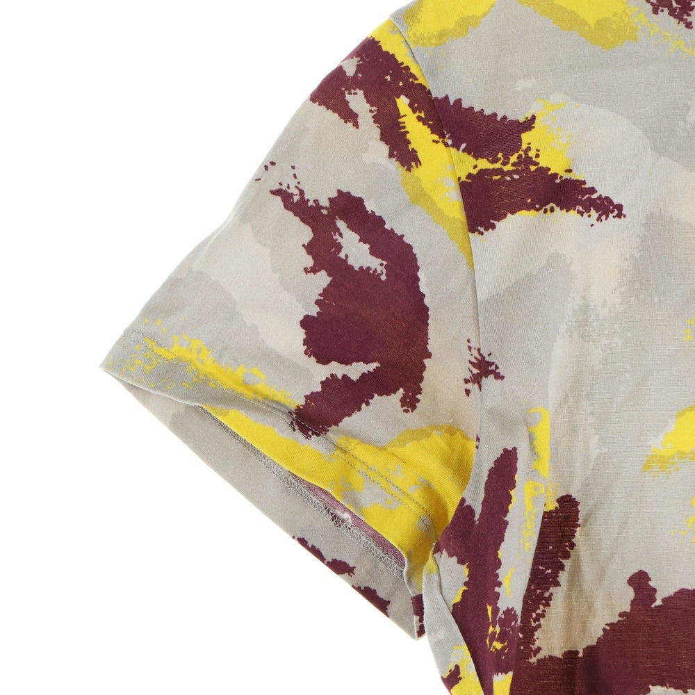 VALENTINO(ヴァレンティノ) CAMO カモフラ柄 半袖Tシャツ カットソー イエロー/グレー RV2MG00SPBB