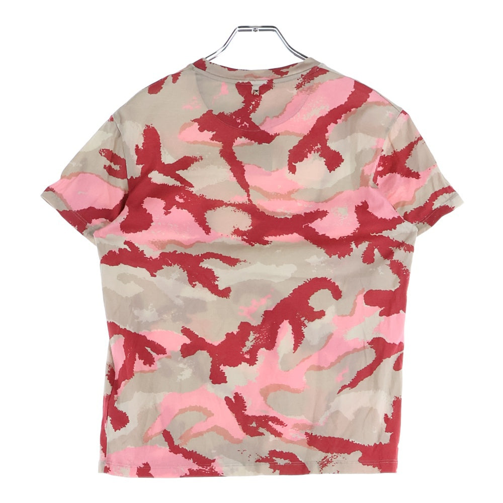 VALENTINO(ヴァレンティノ) CAMO カモフラ柄 半袖Tシャツ カットソー レッド/グレー RV2MG00SPBB