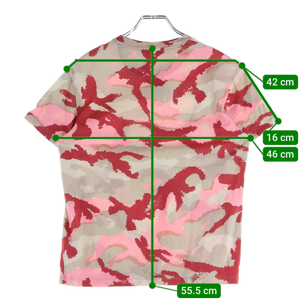 VALENTINO(ヴァレンティノ) CAMO カモフラ柄 半袖Tシャツ カットソー レッド/グレー RV2MG00SPBB