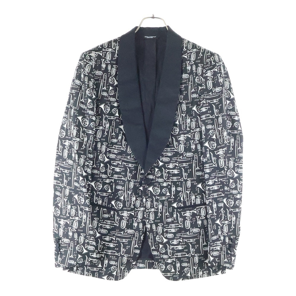 DOLCE & GABBANA(ドルチェアンドガッバーナ) 17SS TAILORED JACKET シルク テーラードジャケット ブラック G2KB3T