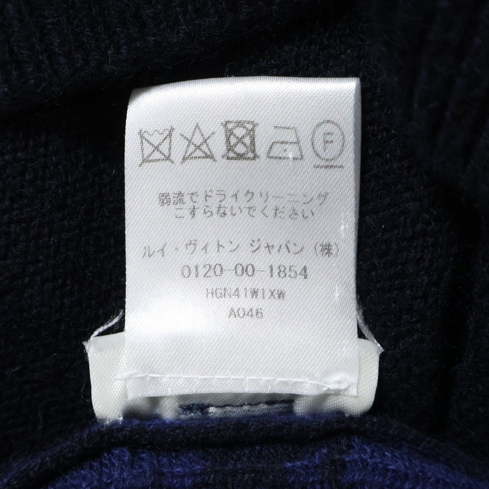 LOUIS VUITTON(ルイヴィトン) 19AW モノグラム クルーネックニットセーター ブラック HGN41W1XW