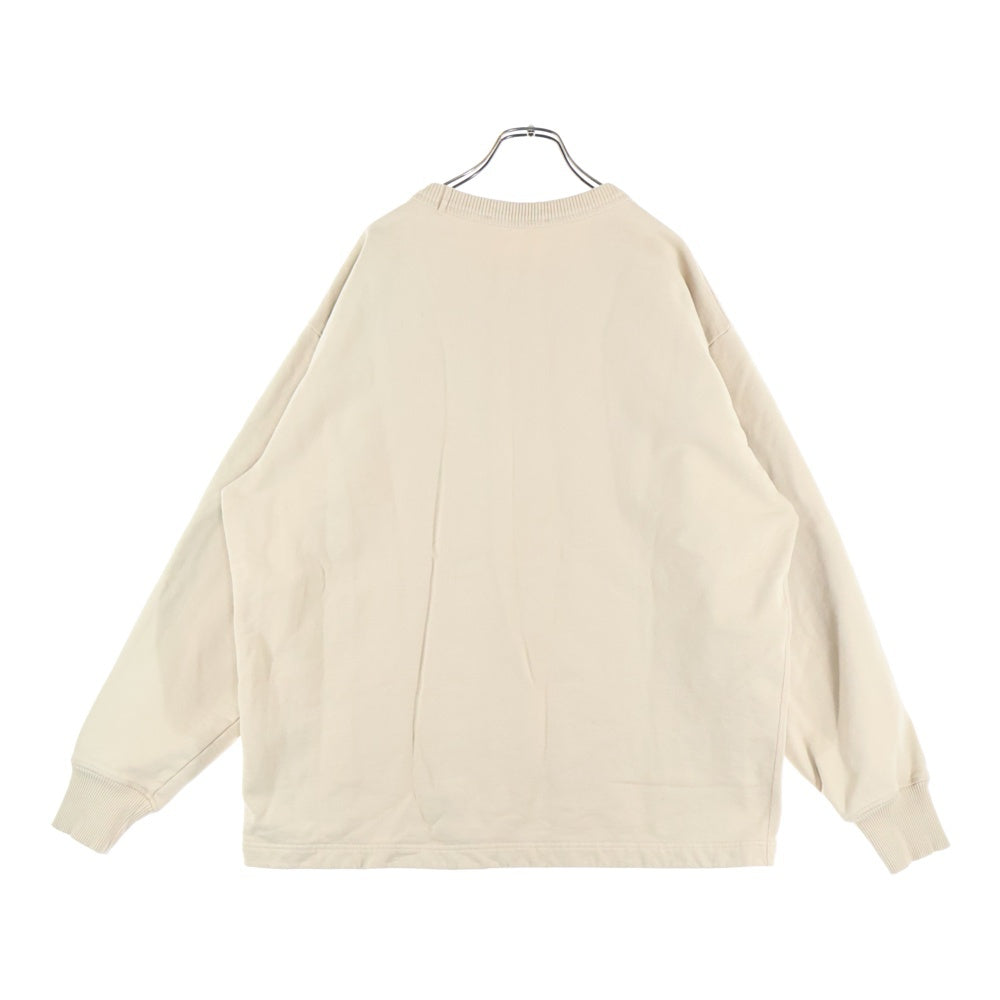 Acne Studios(アクネ ストゥディオズ) Sweatshirt ロゴプリント クルーネックスウェットトレーナー ベージュ FN-MN-SWEA000342 BI0184-
