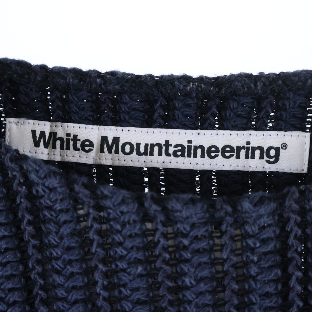 White Mountaineering(ホワイトマウンテニアリング) 25SS RASCHEL SHIRTING PULLOVER ラッセル シャーティング プルオーバー ニットセーター ネイビー WM2571510