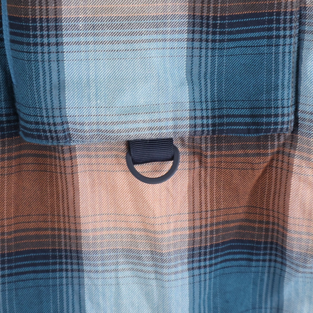 White Mountaineering(ホワイトマウンテニアリング) 25SS GUSSET SLEEVE OMBRE CHECK SHIRT ガセット スリーブ オンブレ チェック シャツ オレンジ/ブルー WM2571103