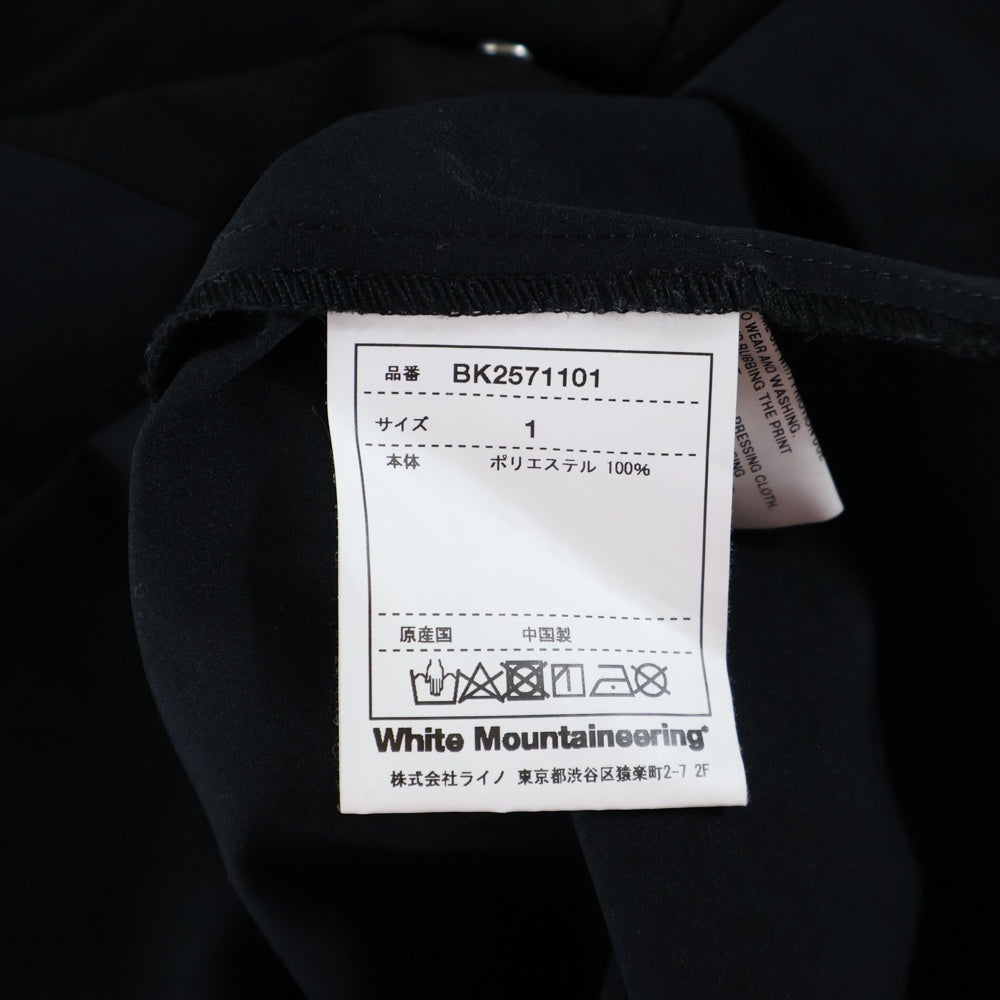 White Mountaineering(ホワイトマウンテニアリング) 25SS MID GUSSET SLEEVE WIDE SHIRT ミッド ガゼット スリーブ ワイド シャツ ブラック BK2571101