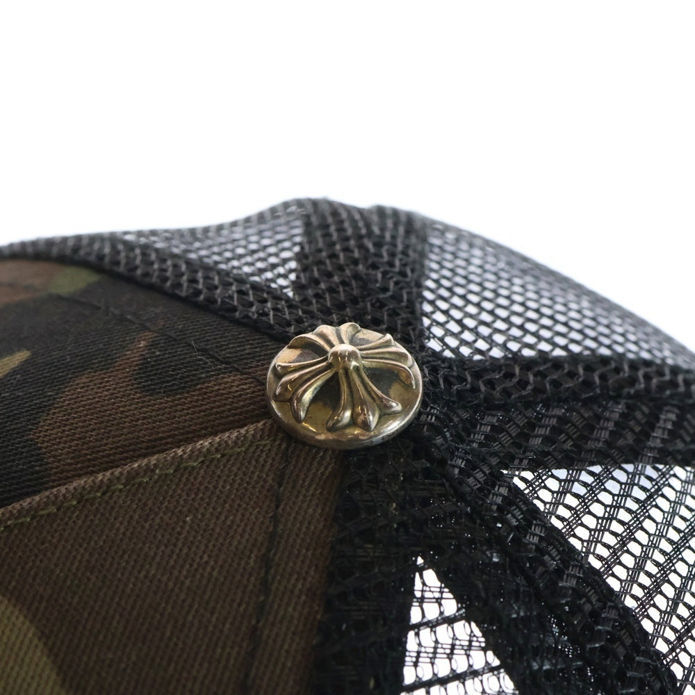 CHROME HEARTS(クロムハーツ) TRUCKER CAP カモフラージュ 迷彩 セメタリー メッシュトラッカーキャップ 帽子 カーキ