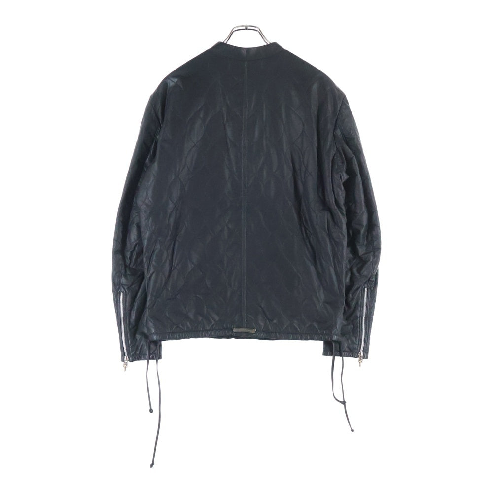 CHROME HEARTS(クロムハーツ) EZ RIDER ダガーハーフジップ キルティングレザージャケット イージーライダースジャケット ブラック