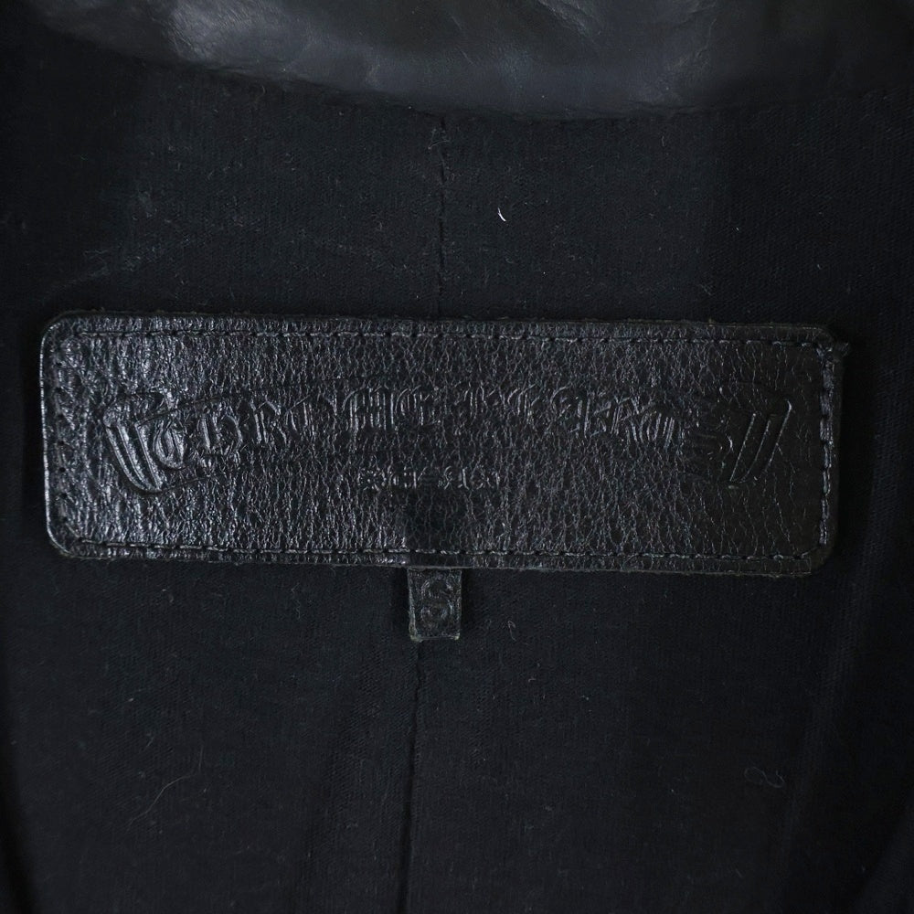 CHROME HEARTS(クロムハーツ) EZ RIDER ダガーハーフジップ キルティングレザージャケット イージーライダースジャケット ブラック