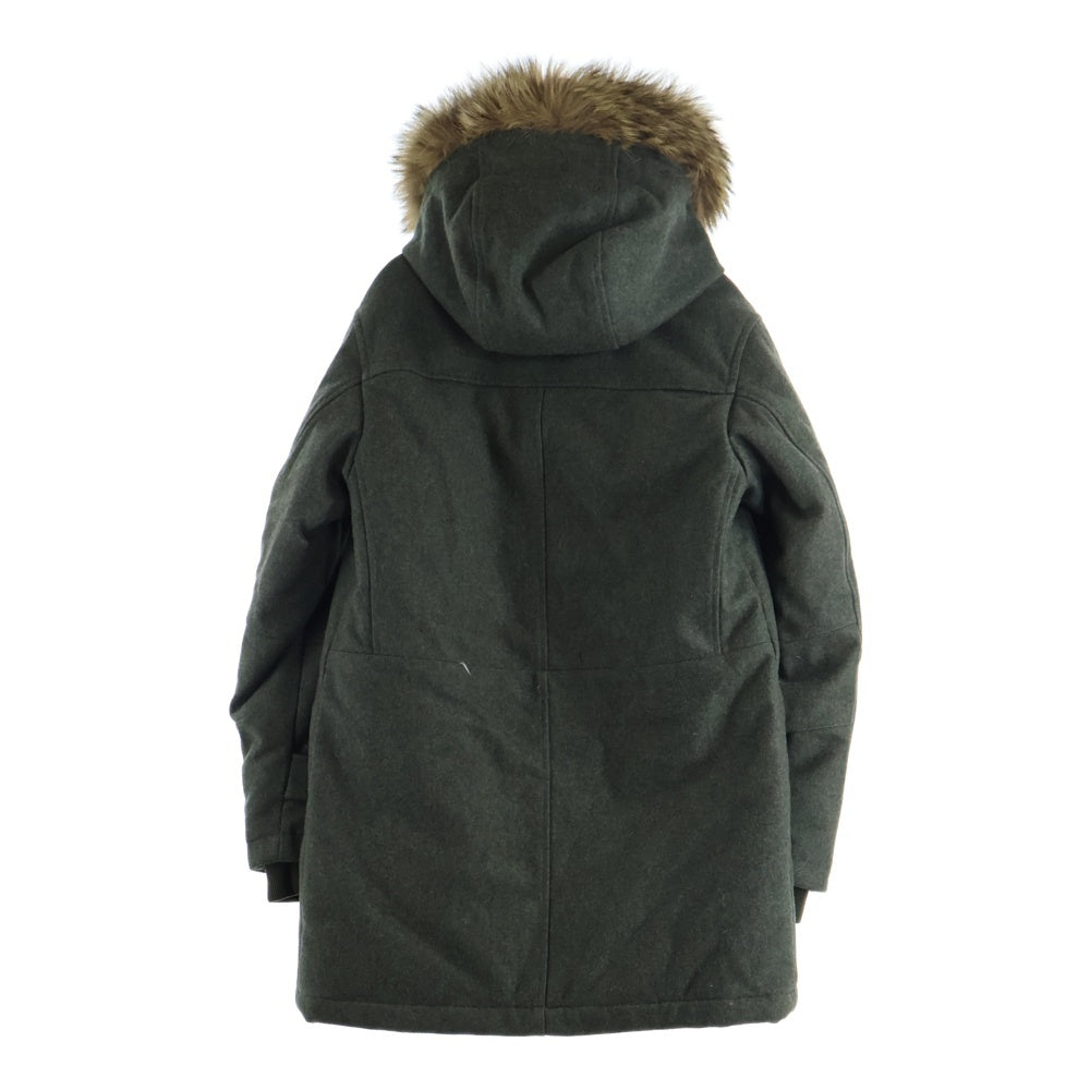 MONCLER(モンクレール) FAURE GIUBBOTTO 裏地コヨーテ ロゴワッペン ウールダウンコート グリーン 420914233115 57318