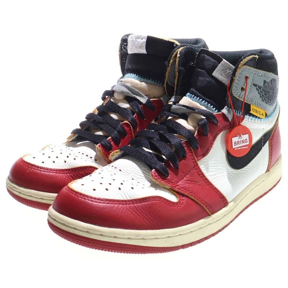 NIKE(ナイキ) ×UNION AIR JORDAN 1 RETRO HIGH OG CHICAGO ユニオン エアジョーダン1 ハイカットスニーカー レッド US8.5/26.5cm HV8563-600