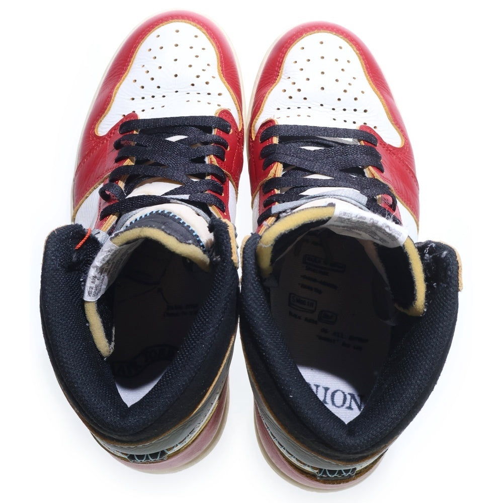 NIKE(ナイキ) ×UNION AIR JORDAN 1 RETRO HIGH OG CHICAGO ユニオン エアジョーダン1 ハイカットスニーカー レッド US8.5/26.5cm HV8563-600