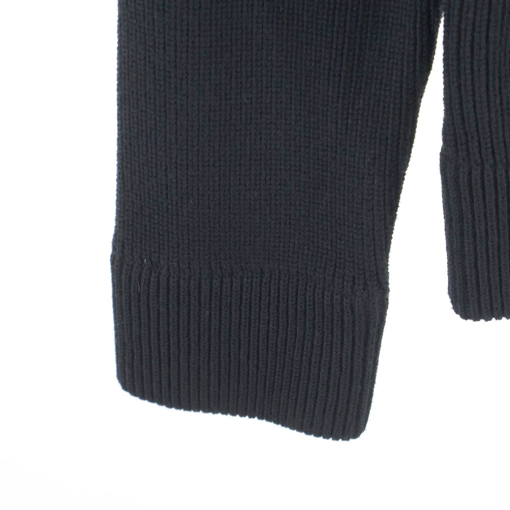 Maison Margiela(メゾンマルジェラ) 23AW COTTON WOOL DRIVERS KNIT コットンウール 7ゲージ ドライバーズニット ジップアップ ブラック SI1HA0013 S17781