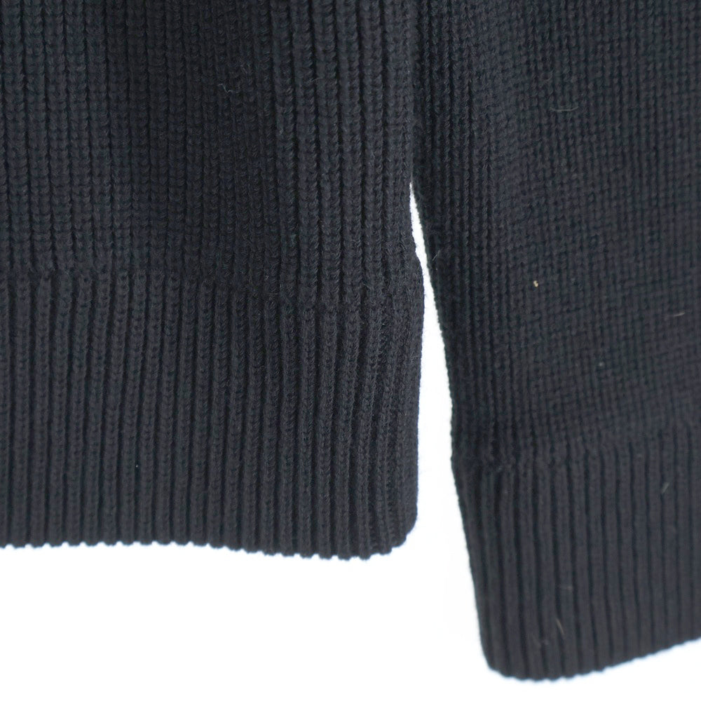 Maison Margiela(メゾンマルジェラ) 23AW COTTON WOOL DRIVERS KNIT コットンウール 7ゲージ ドライバーズニット ジップアップ ブラック SI1HA0013 S17781