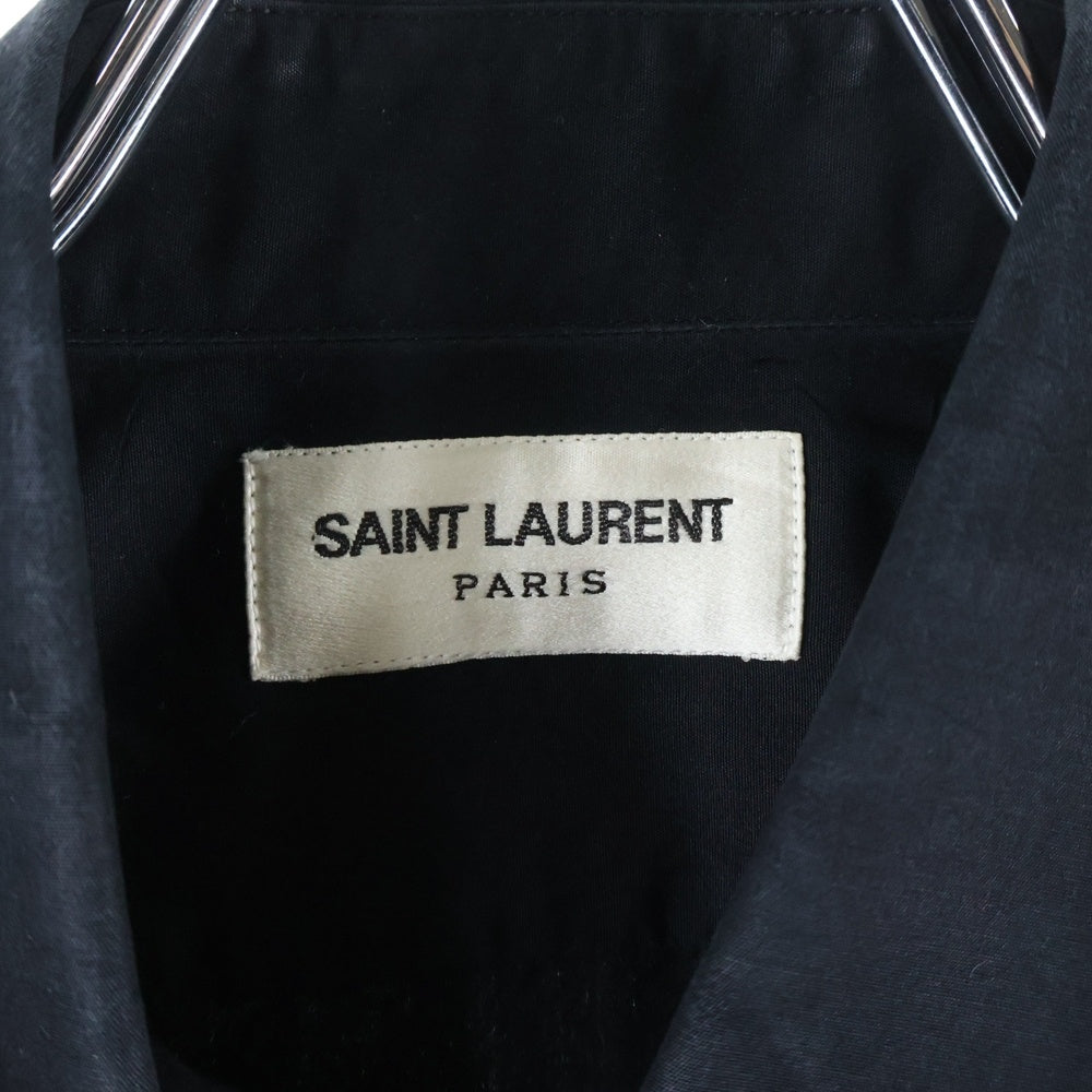 SAINT LAURENT PARIS(サンローランパリ) 14SS エディ期 ドレス 長袖シャツ ブラック 340855 Y716F