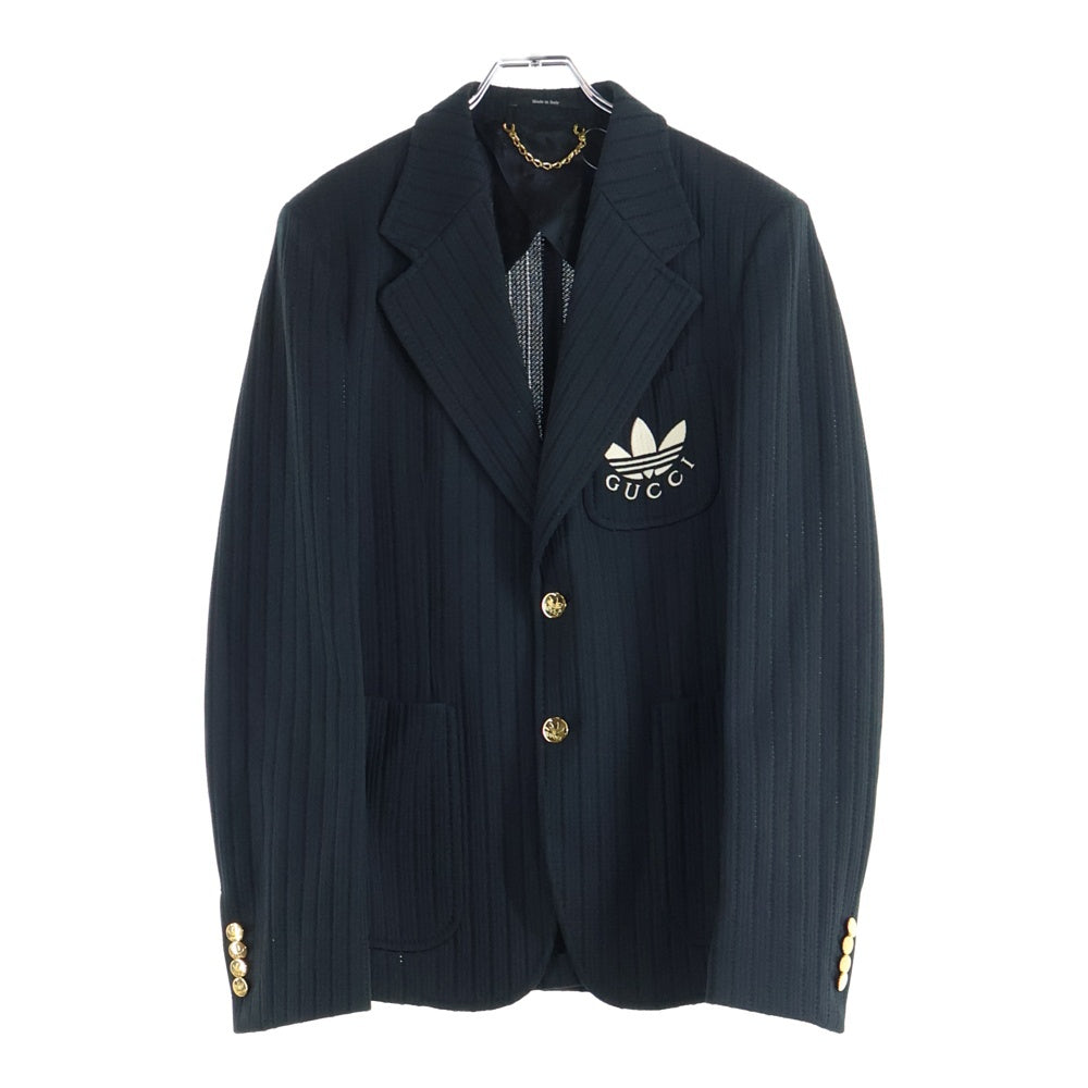 GUCCI(グッチ) 22SS ×adidas Tailored Jacket アディダス テーラードジャケット ブラック/ホワイト 721088