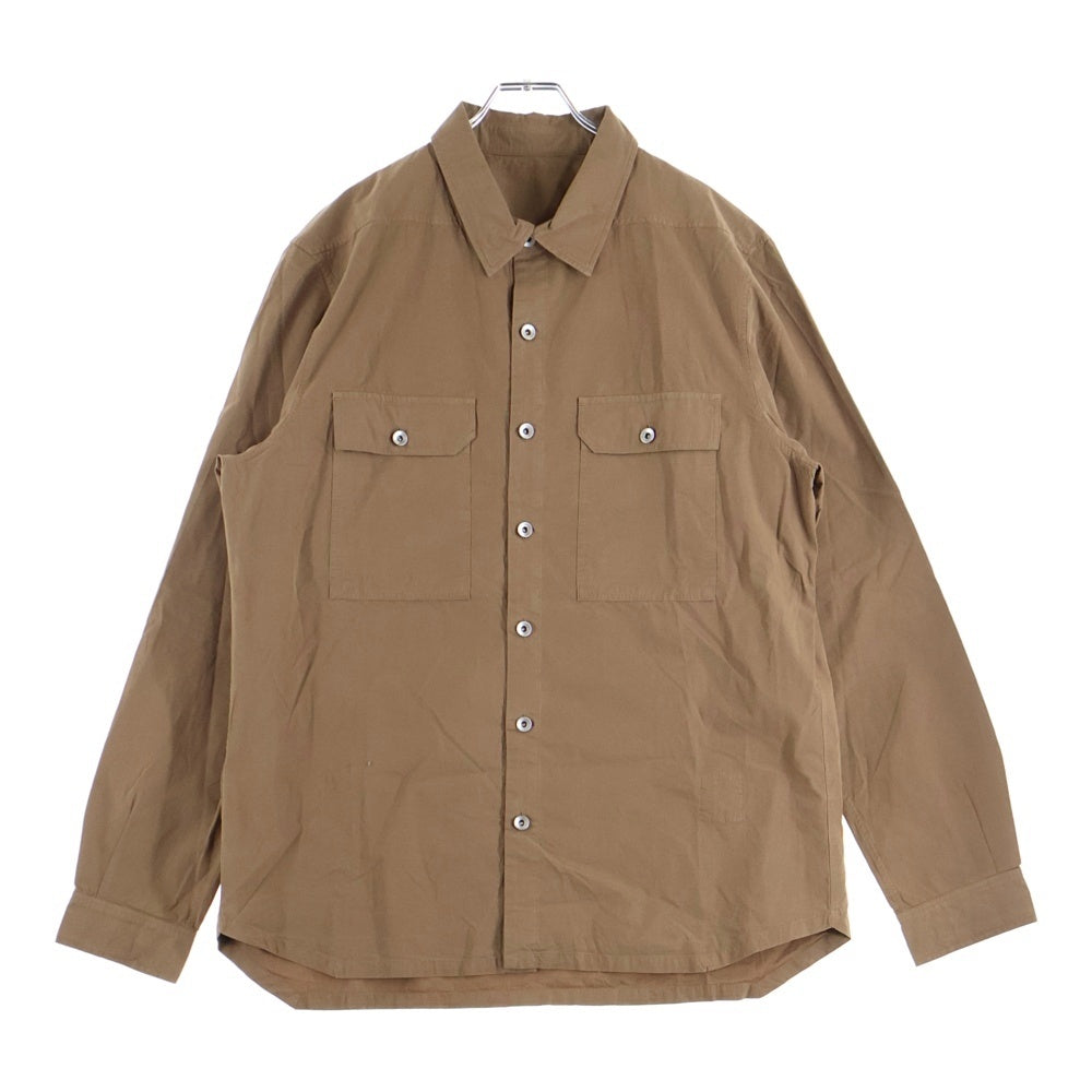 DRKSHDW(ダークシャドウ) Outershir オーバーサイズ長袖シャツ ブラウン DU01D1296-P