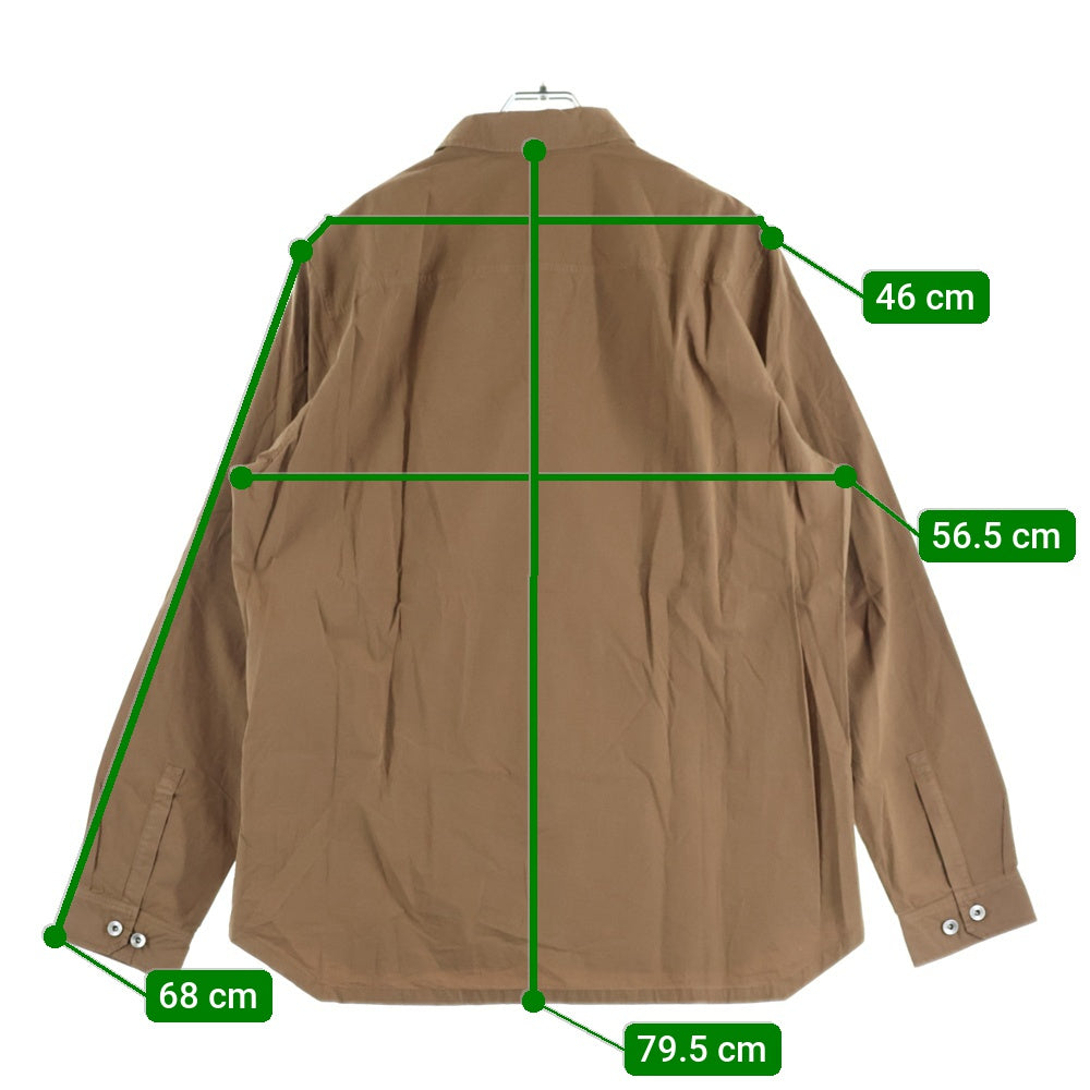 DRKSHDW(ダークシャドウ) Outershir オーバーサイズ長袖シャツ ブラウン DU01D1296-P