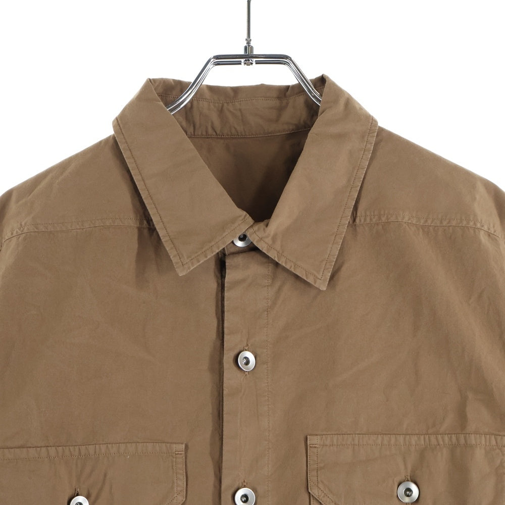 DRKSHDW(ダークシャドウ) Outershir オーバーサイズ長袖シャツ ブラウン DU01D1296-P