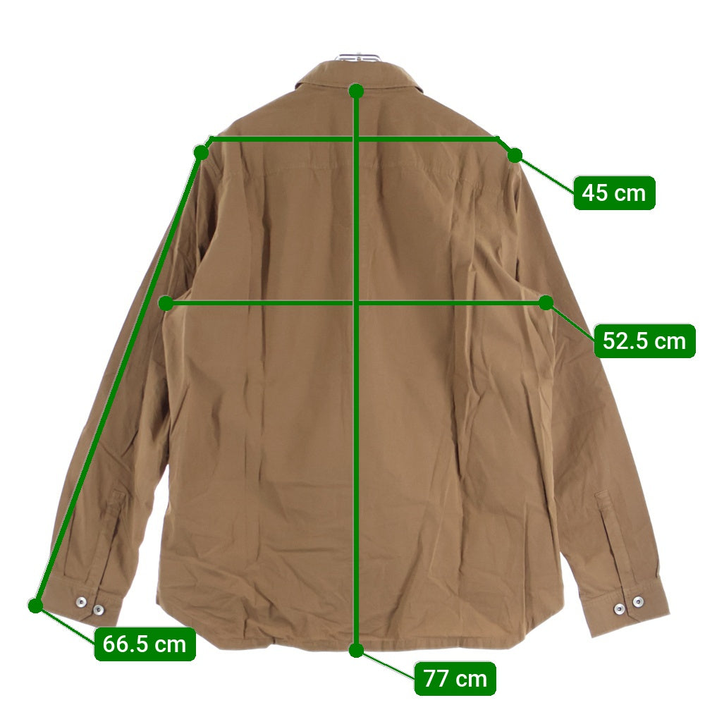 DRKSHDW(ダークシャドウ) Outershir オーバーサイズ長袖シャツ ブラウン DU01D1296-P